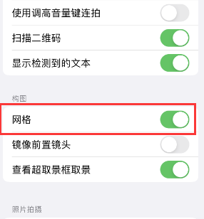 洛扎苹果手机维修网点分享iPhone如何开启九宫格构图功能 