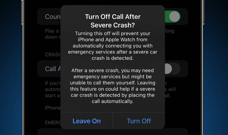 洛扎苹果14维修分享 iPhone 14 和 Apple Watch 上关闭崩溃检测 