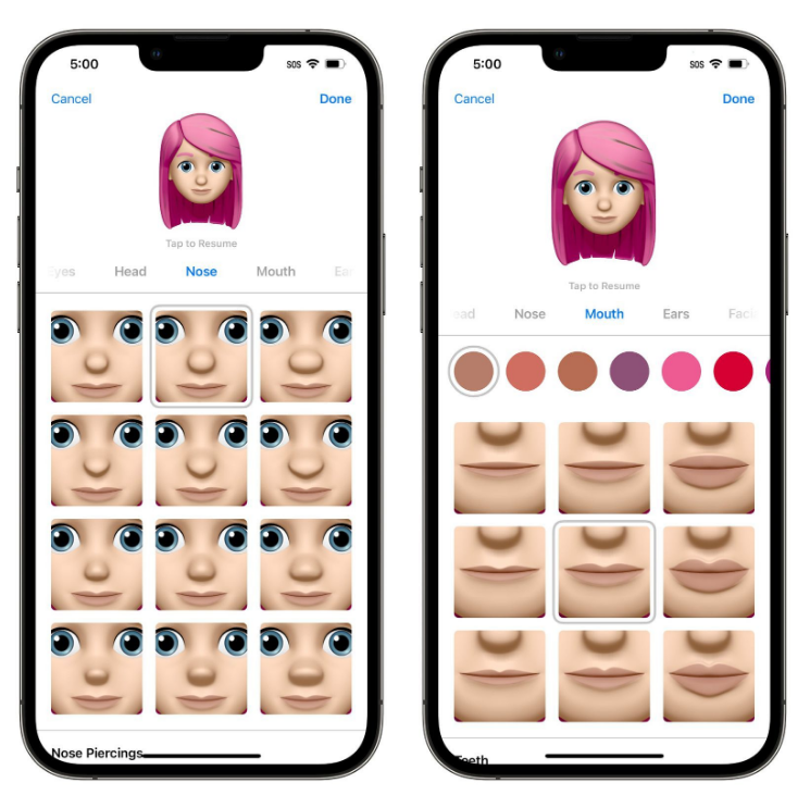 洛扎苹果手机维修分享​iOS 16中的拟我表情有了哪些变化和升级 